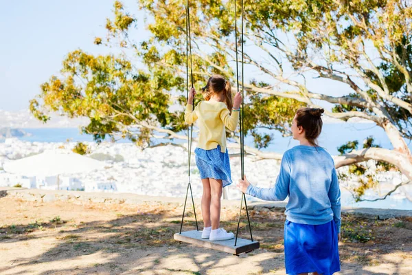 Happy Mother Her Adorable Little Daughter Outdoors — Stock Photo, Image