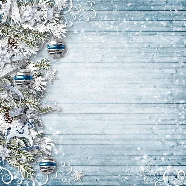 Boże Narodzenie szablon z miejsca kopii — Zdjęcie stockowe