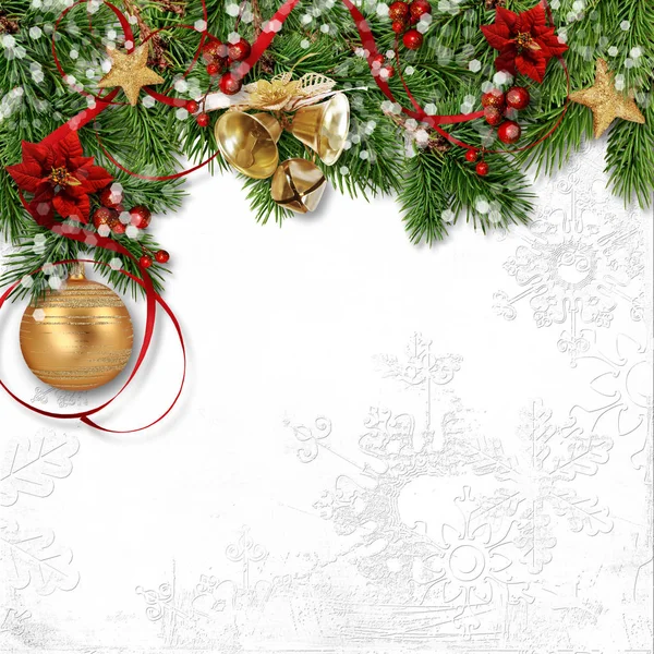 Boże Narodzenie pozdrowienie szablon — Zdjęcie stockowe