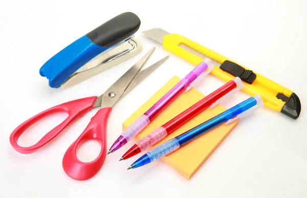 Office supplies on a white background — Stock Photo, Image