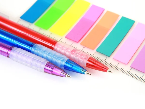 Office supplies on a white background — Stock Photo, Image