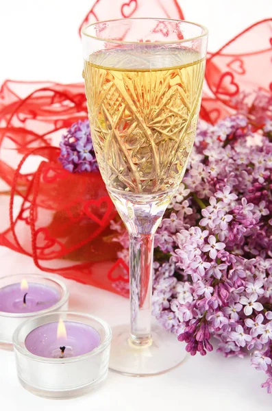 Branch Lilac Champagne — Stock Photo, Image