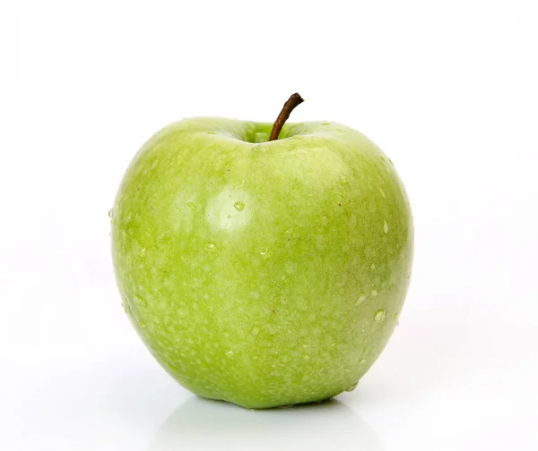 흰 배경에 있는 초록색 사과 로열티 프리 스톡 이미지