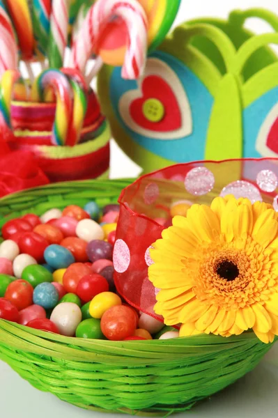 Colored Sweets Flowers — Stock Photo, Image