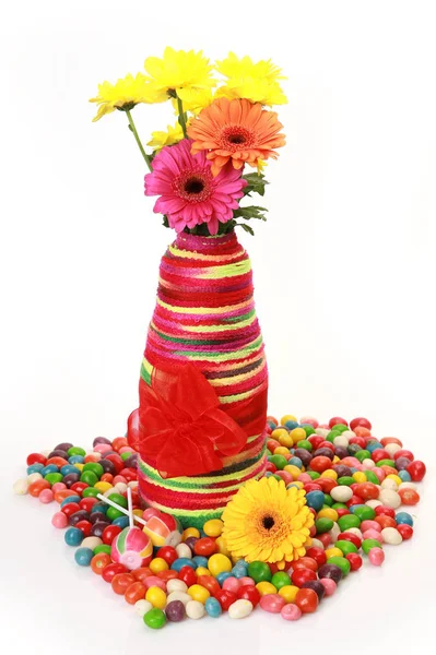 Kolorowe Cukierki Kwiaty — Zdjęcie stockowe