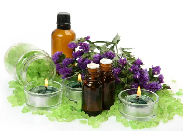 Objekte für Aromatherapie und Massage — Stockfoto