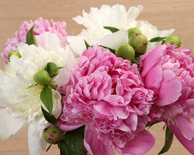 Bir buket pembe şakayık.