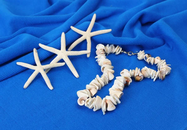 Necklace Starfish Fabric — Stock Photo, Image