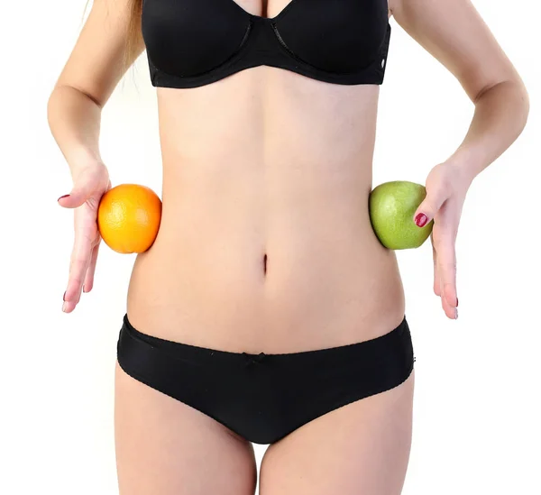 Female Body White Background — Stock Photo, Image