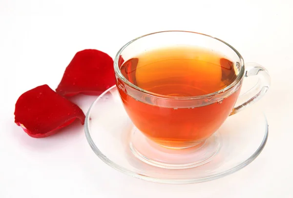 Mug Tea Petals — Stock Photo, Image