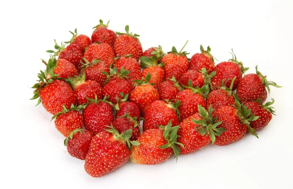Ripe Strawberry White Background — Stock Photo, Image