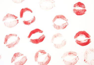 dudak beyaz zemin üzerine yazdırır