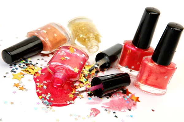 Bunter Nagellack Für Maniküre Und Pediküre — Stockfoto