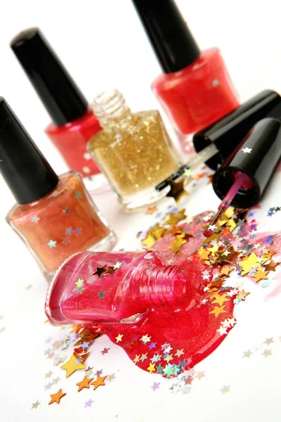 Colorful Nail Polish Manicure Pedicur — Stock Photo, Image