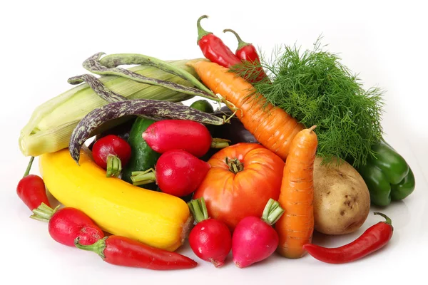 Verschiedene Gemüsesorten Für Salate — Stockfoto