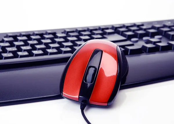 Mouse e teclado de computador — Fotografia de Stock