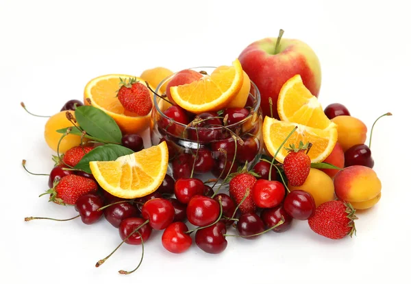 Ώριμα Φρούτα Και Μούρα Για Υγιεινή Διατροφή — Φωτογραφία Αρχείου