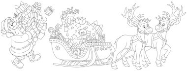 Santa yükleme hediyeler