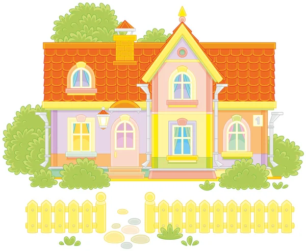 Toy village house — Stock Illustration Toy village house Stock Illustration