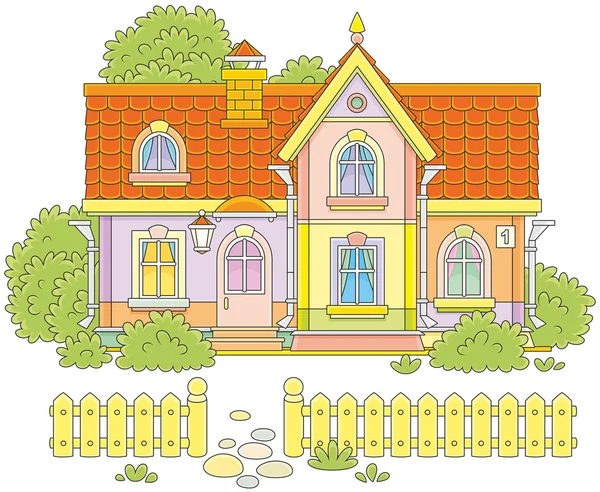 Toy village house — Stock Illustration Toy village house Stock Vector