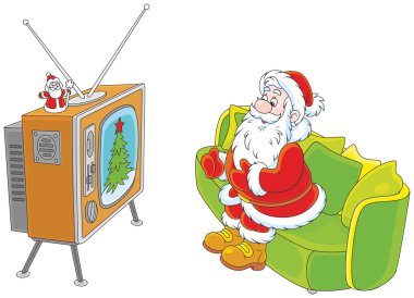 TV izlerken Santa