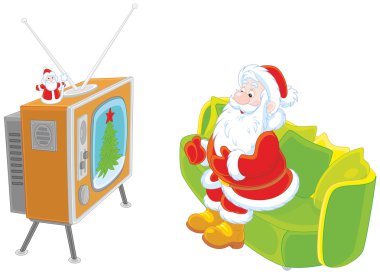 TV izlerken Santa
