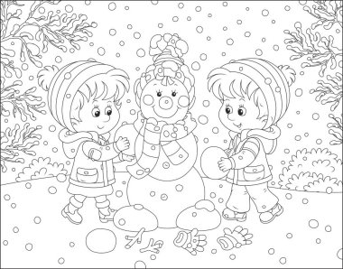 Bir Noel kardan adam yapma çocuk