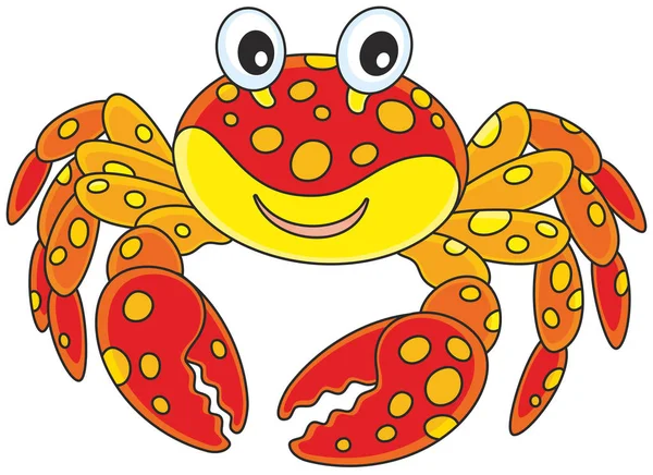 Red spotted crab — Stock Vector