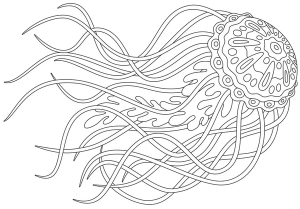Medusa Natación — Archivo Imágenes Vectoriales