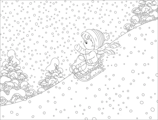 Küçük çocuk sleighing