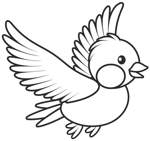 Small bird flying — Stock Vector