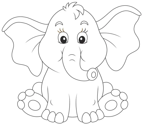 Babyolifant verrast — Stockvector