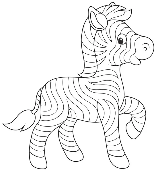 Kleine zebra veulen — Stockvector