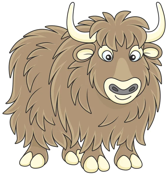 Big brown yak — Stock Vector