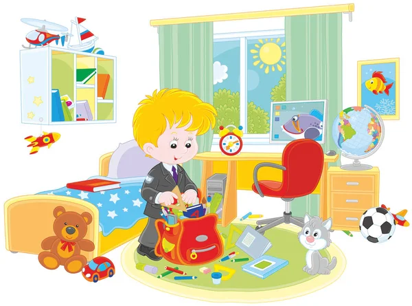 Kendi çantanı tamamlayan öğrenci