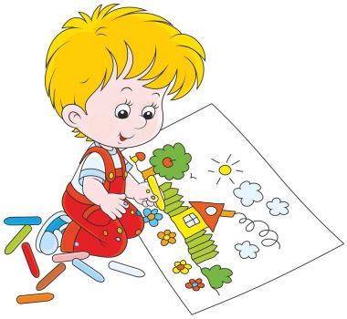 small Child drawing clipart