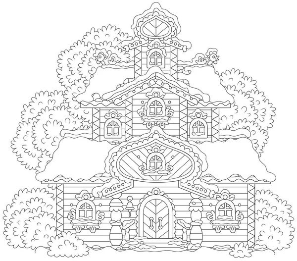 Ornate tower on Christmas — Stock Illustration Ornate tower on Christmas Royalty Free Stock Illustrations