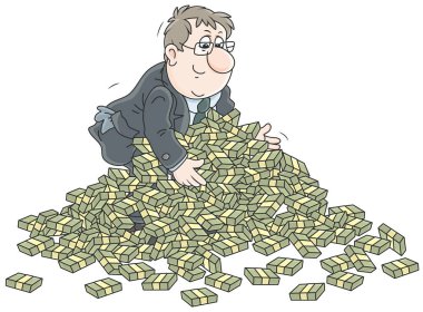 Businessman with his profit