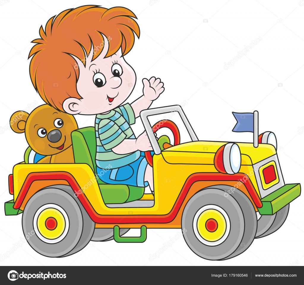 Little Boy Playing Toy Road Car Vector Illustration Cartoon Style Stock  Vector Image by ©AlexBannykh #179160546