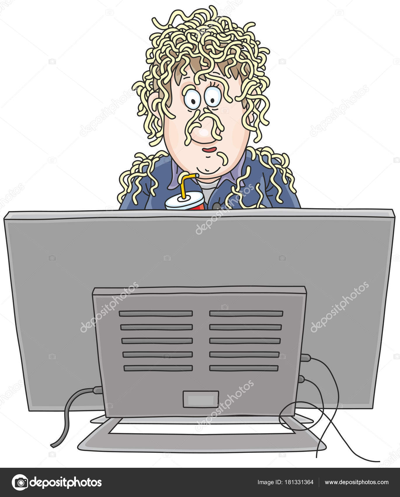 Noodles Ears Viewer Watching Program Fake News Vector Illustration Funny Stock Vector Image by ©AlexBannykh #181331364 Noodles Ears Viewer Watching Program Fake News Vector Illustration Funny Stock Vector Image by ©AlexBannykh #181331364