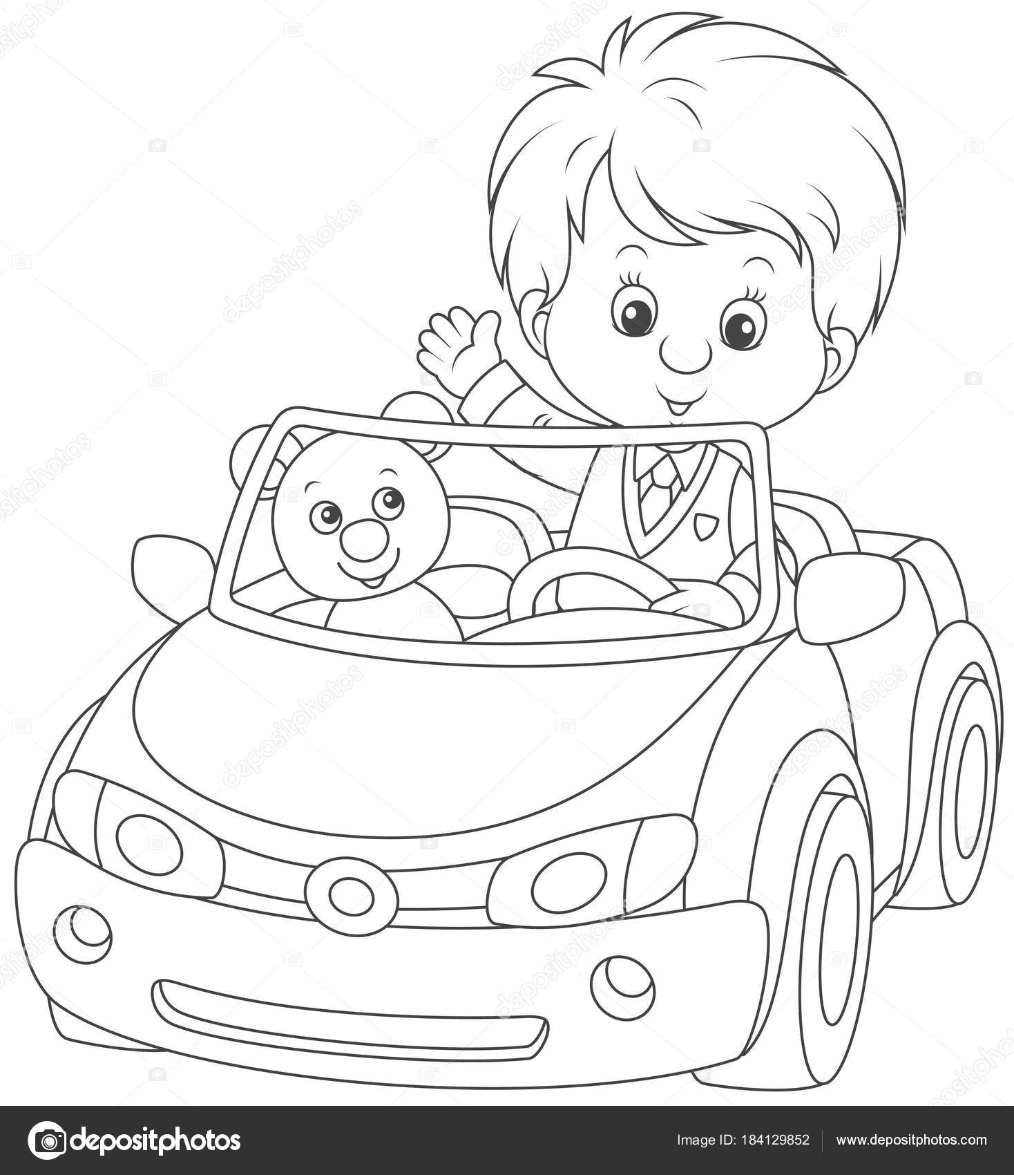 Good Children Clipart Black And White Cars