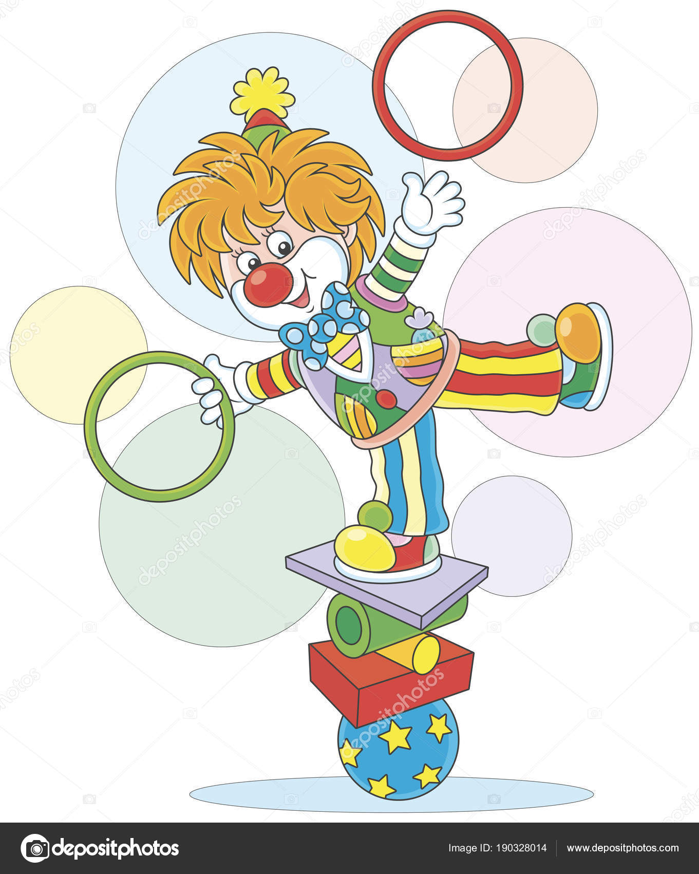 Circus Show Comic Juggler Equilibrist Friendly Smiling Clown Balancing Several Stock Vector Image by ©AlexBannykh #190328014 Circus Show Comic Juggler Equilibrist Friendly Smiling Clown Balancing Several Stock Vector Image by ©AlexBannykh #190328014