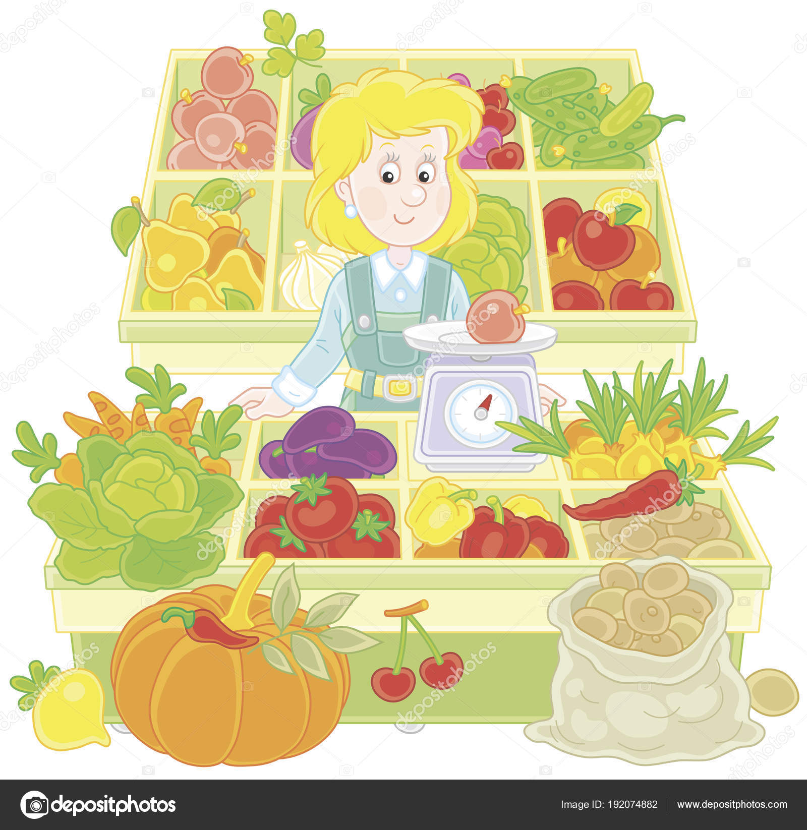 Fruit seller cartoon Vector Art Stock Images | Depositphotos Fruit seller cartoon Vector Art Stock Images | Depositphotos