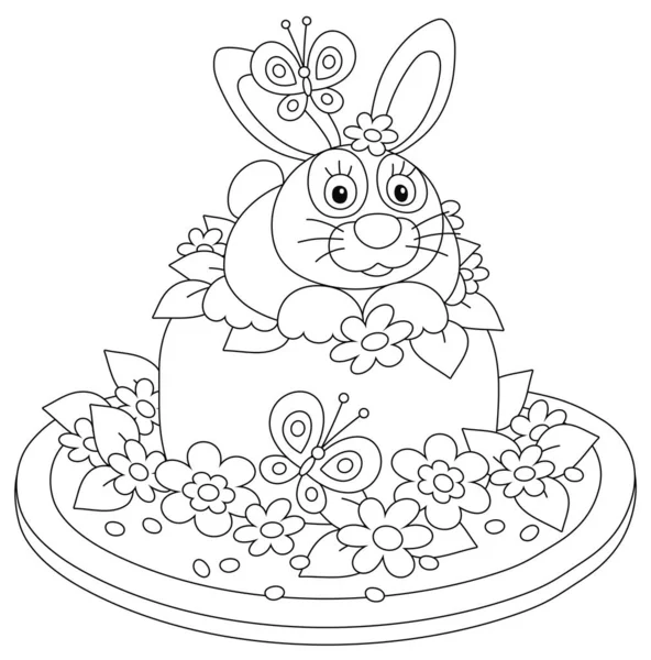 Fancy Velikonoční Klobouk Vyrobený Jako Sladký Sváteční Dort Roztomilým Malým — Stockový vektor