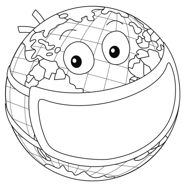 Globe Într Mască Medicală Protecție Boală Pandemică Globală Virus Întreaga — Vector de stoc