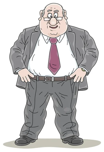Hükümet yetkilisi bir toplantıda ya da basın konferansında konuşma yapıyor. Beyaz bir arkaplanda vektör karikatür çizimi.