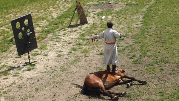 Horse-riding theater — Stock Photo, Image