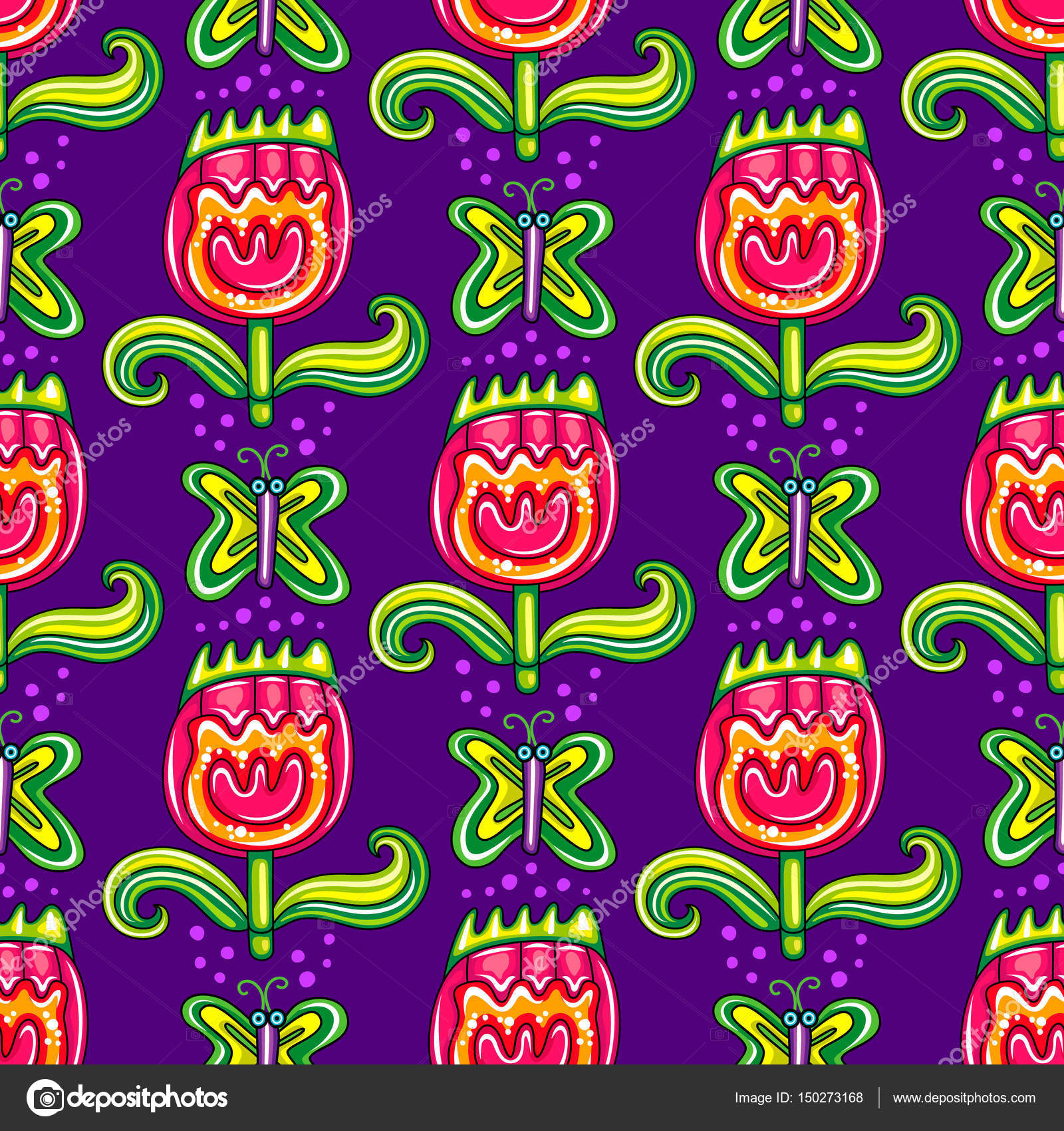 Seamless endless floral pattern — Stock Vector © dianka 150273168