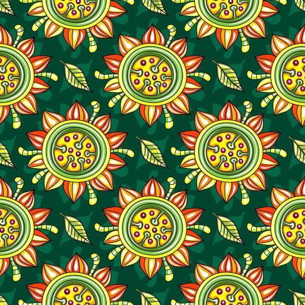Seamless endless floral pattern Royalty Free Stock Illustrations