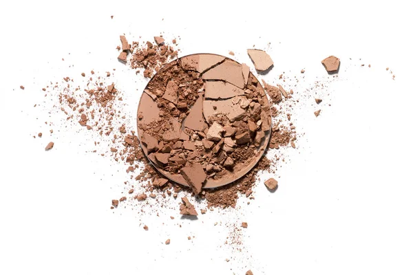 Make up crushed two-tone powder — Stock Photo, Image